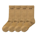 5.11 Duty Ready Plus Crew Socks (4-Pack) | US DK COYOTE | 10051