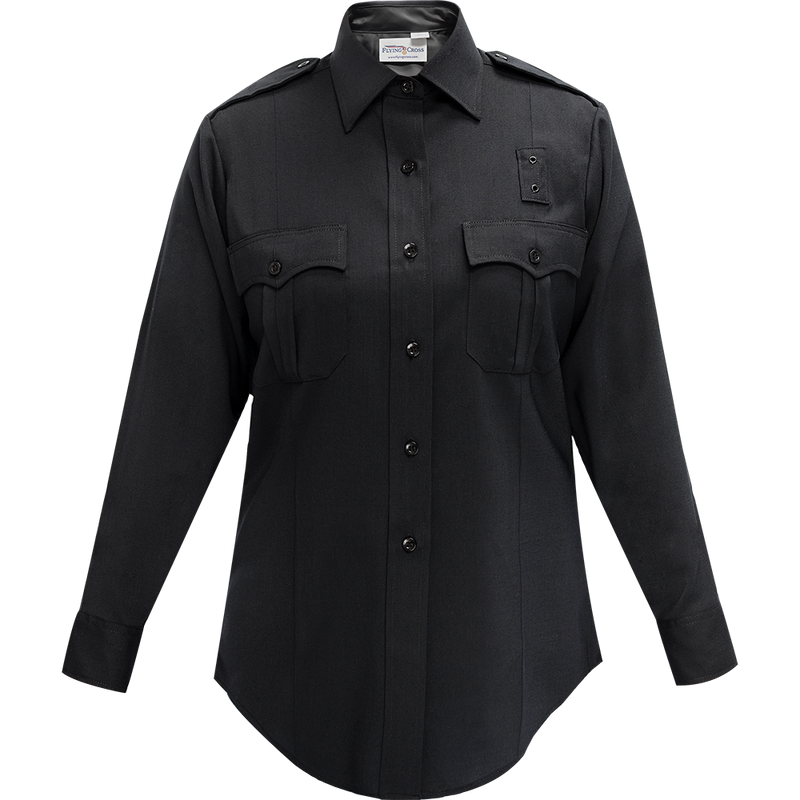 FLYING CROSS JUSTICE POLY/WOOL WOMENS LAPD NAVY LONG-SLEEVE SHIRT | 107W84-86