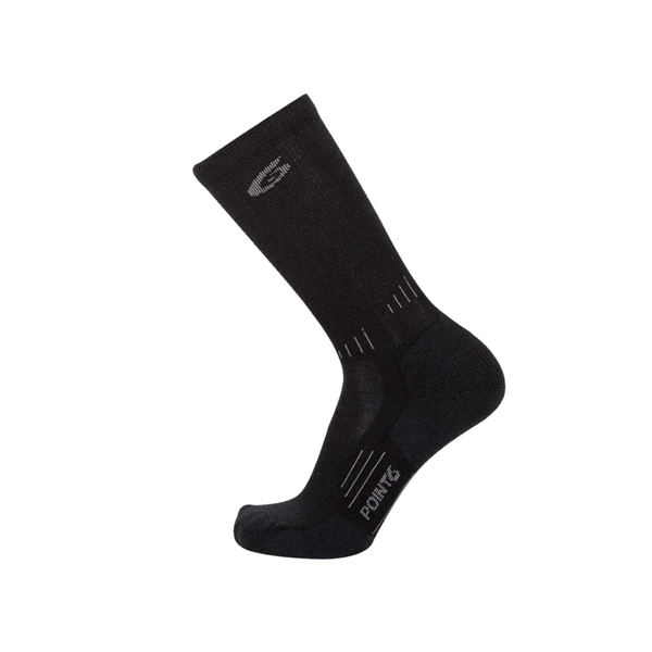 POINT6 TRACKER EXTRA LIGHT BLACK CREW SOCKS - 37.5 TECHNOLOGY | 11-3201-204