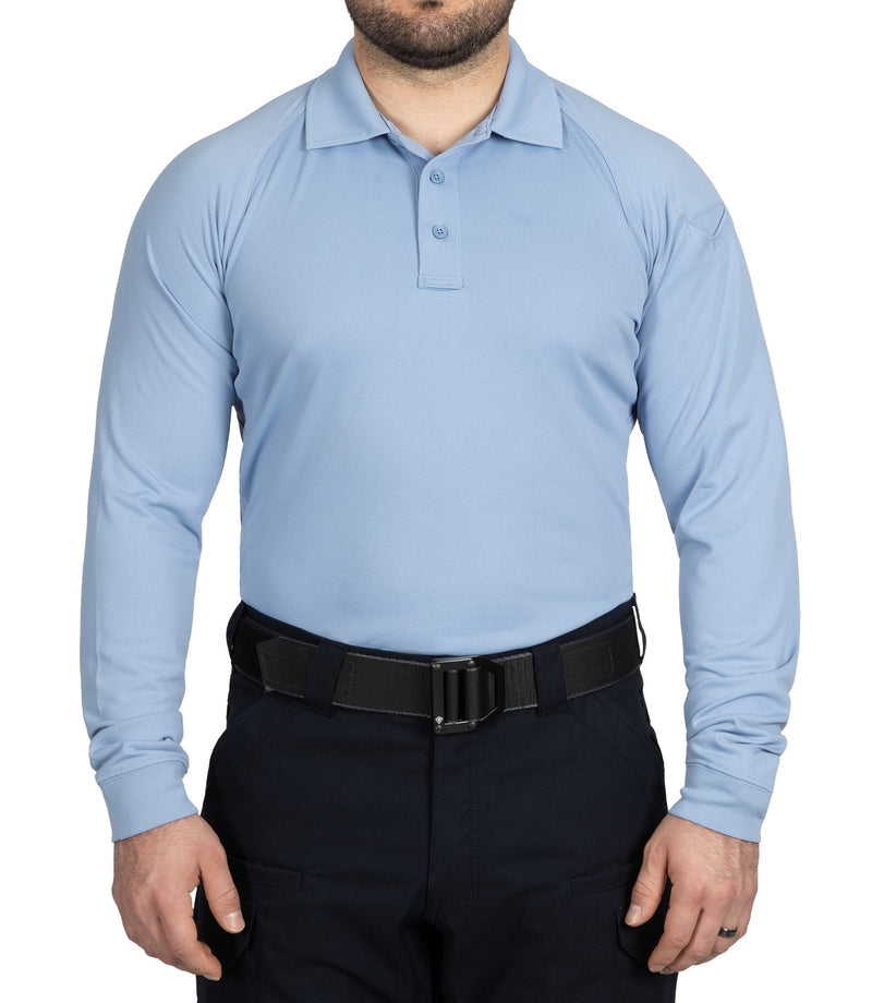 First Tactical Men's Performance Long Sleeve Polo | Medium Blue | 111503