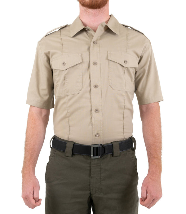 First Tactical Men's V2 PRO DUTY™ Uniform Short Sleeve Shirt | Silver Tan | 112001