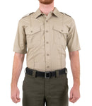 First Tactical Men's V2 PRO DUTY Uniform Short Sleeve Shirt | Silver Tan | 112001