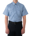 First Tactical Men's Cotton Station Short Sleeve Shirt | Medium Blue | 112008