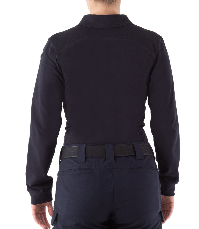 First Tactical Women's Cotton Long Sleeve Polo Shirt | Midnight Navy | 121502