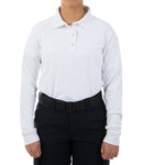 First Tactical Women's Performance Long Sleeve Polo | White | 121503