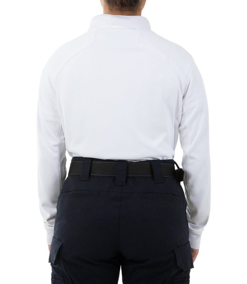 First Tactical Women's Performance Long Sleeve Polo | White | 121503