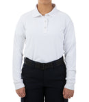 First Tactical Women's Performance Long Sleeve Polo | White | 121503