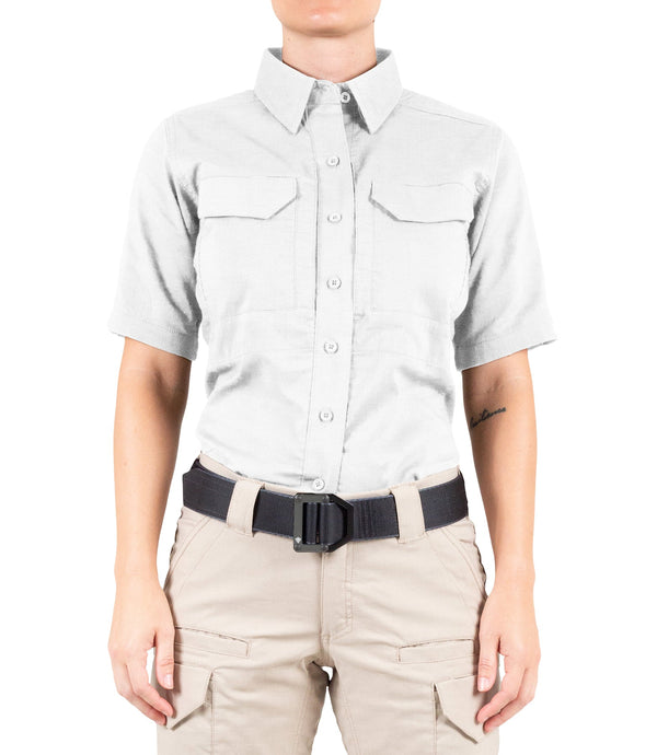 First Tactical Women's V2 Tactical Short Sleeve Shirt | White | 122007