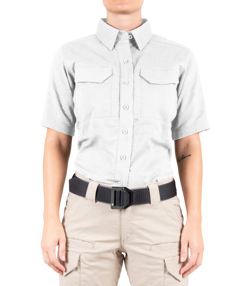 First Tactical Women's V2 Tactical Short Sleeve Shirt | White | 122007