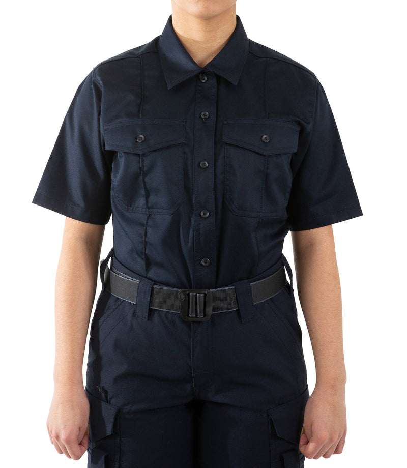 First Tactical Women's Cotton Station Short Sleeve Shirt | Midnight Navy | 122008