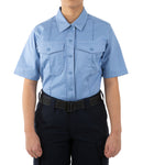 First Tactical Women's Cotton Station Short Sleeve Shirt | Medium Blue | 122008