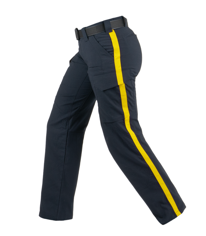 First Tactical Women's V2 Tactical Pants - Yellow Striped RCMP | Midnight Navy | 124050