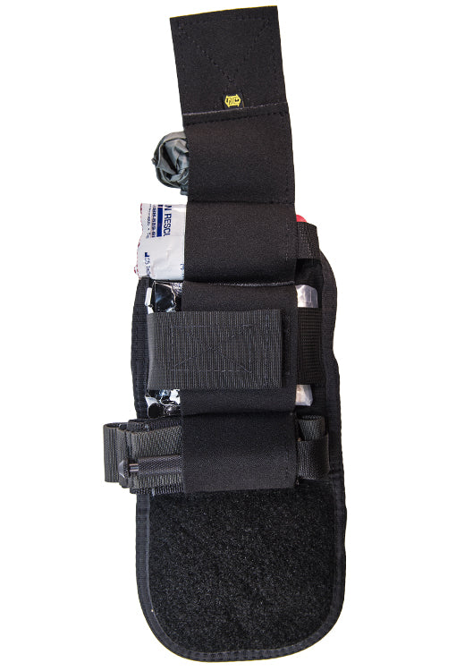 medical ankle wrap is designed to carry essential supplies to stabilize a gunshot wound