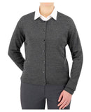 Cobmex Ladies "Cashmere"-Like Jewel Neck Cardigan | Executive Grey | 1912