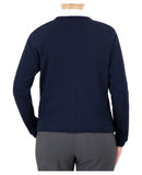 Cobmex Ladies "Cashmere"-Like Jewel Neck Cardigan | Navy | 1912