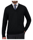 Cobmex "Cashmere"-Like V Neck Long Sleeve Pullover | Black | 2009