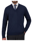 Cobmex "Cashmere"-Like V Neck Long Sleeve Pullover | Navy | 2009