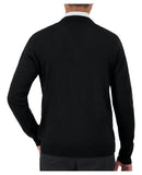 Cobmex "Cashmere"-Like V Neck Long Sleeve Pullover | Black | 2009