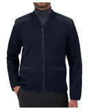Cobmex V-Neck Zip Front Fleece Lined "Commando" Sweater | Dark Navy | 2020