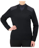 Cobmex V-Neck Fleece Lined "Commando" Sweater | Black | 2030