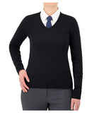 Cobmex Ladies "Cashmere"-Like V-Neck Long Sleeve Pullover | Black | 2109