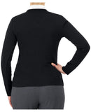 Cobmex Ladies "Cashmere"-Like V-Neck Long Sleeve Pullover | Black | 2109