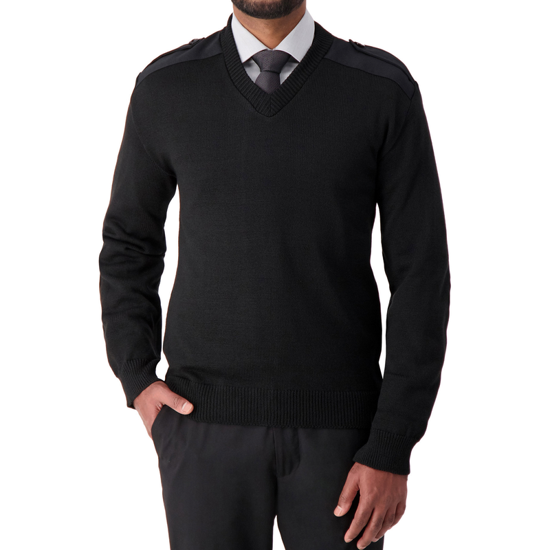 COBMEX V-NECK W/ EPAULETTES | BLACK | 2825-BLACK