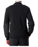 Cobmex V-Neck "Military" Sweater | Black | 2825