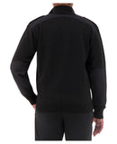 Cobmex Quarter Zip Mockneck “Military” Sweater | Black | 2826
