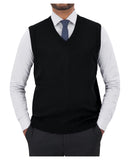 Cobmex "Cashmere"-Like V-Neck Vest | Black | 3009
