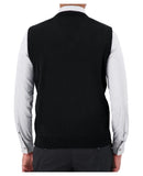 Cobmex "Cashmere"-Like V-Neck Vest | Black | 3009