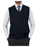 Cobmex "Cashmere"-Like V-Neck Vest | Navy | 3009