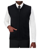 Cobmex Crew Neck Zip Front Vest | Black | 3011