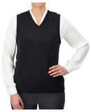 Cobmex Ladies "Cashmere"-Like V-Neck Vest | Black | 3109