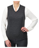 Cobmex Ladies "Cashmere"-Like V-Neck Vest | Executive Grey | 3109