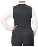 Cobmex Ladies "Cashmere"-Like V-Neck Vest | Executive Grey | 3109