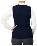 Cobmex Ladies "Cashmere"-Like V-Neck Vest | Navy | 3109