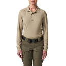 5.11 Women's Helios Long Sleeve Polo | Silver Tan | 32013