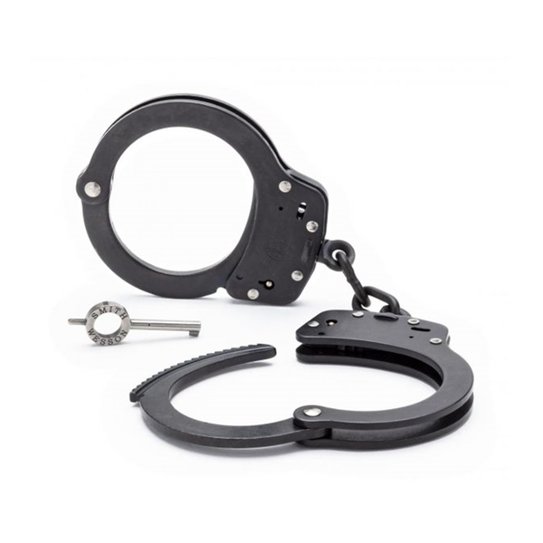 SMITH & WESSON CHAIN-LINKED STANDARD SIZE BLUE HANDCUFFS | 350101
