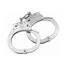 SMITH & WESSON CHAIN-LINKED STANDARD SIZE NICKEL HANDCUFFS | 350103