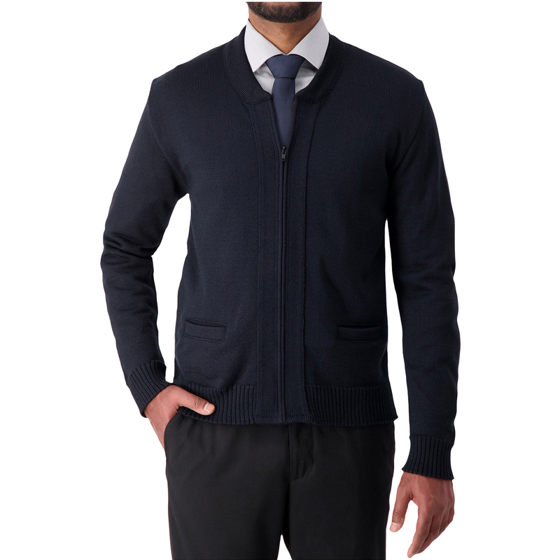 COBMEX NAVY ZIP FRONT CARDIGAN | NAVY | 4010-NAVY