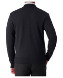 Cobmex Crew Neck Long Sleeve Zip Front Cardigan | Black | 4010
