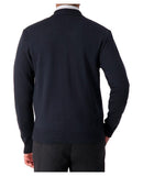 COBMEX® Crew Neck Long Sleeve Zip Front Cardigan | NAVY | 4010