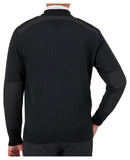 Cobmex Crew Neck Zip Front “Commando” Sweater | Black | 4012