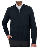Cobmex Crew Neck Zip Front “Commando” Sweater | Dark Navy | 4012