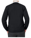 Cobmex V-Neck Long Sleeve Button Front Cardigan | Black | 4015