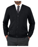 Cobmex V-Neck Long Sleeve Button Front Cardigan | Black | 4015