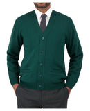 Cobmex V-Neck Long Sleeve Button Front Cardigan | Hunter Green | 4015