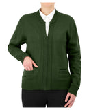 Cobmex Crew Neck Zip Front Cardigan | OD Green | 4022