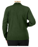 Cobmex Crew Neck Zip Front Cardigan | OD Green | 4022